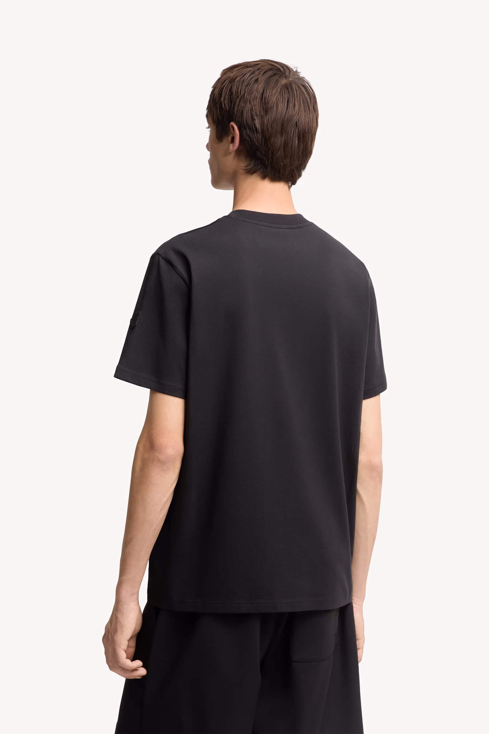 Logo Cotton T-Shirt Men Black Moncler 5